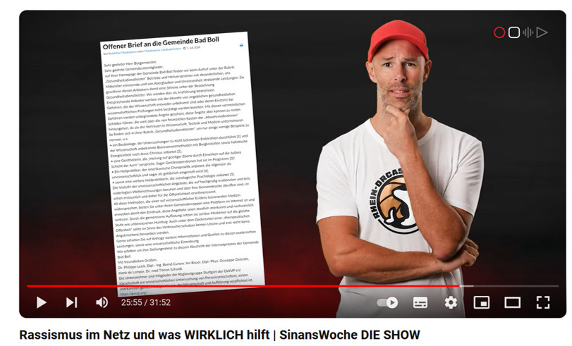 Screenshot: Was steht im Brief an Bad Boll ...?