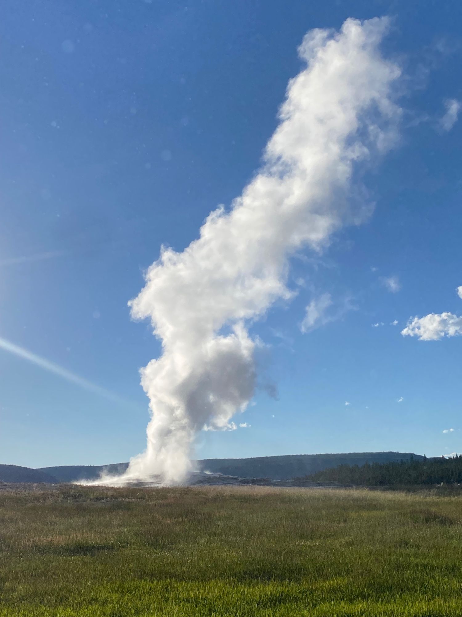 Old Faithful geyser. 