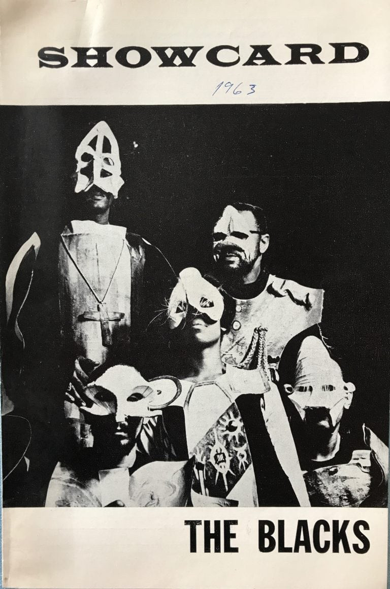 A program from the 1961 production of Genet’s The Blacks.