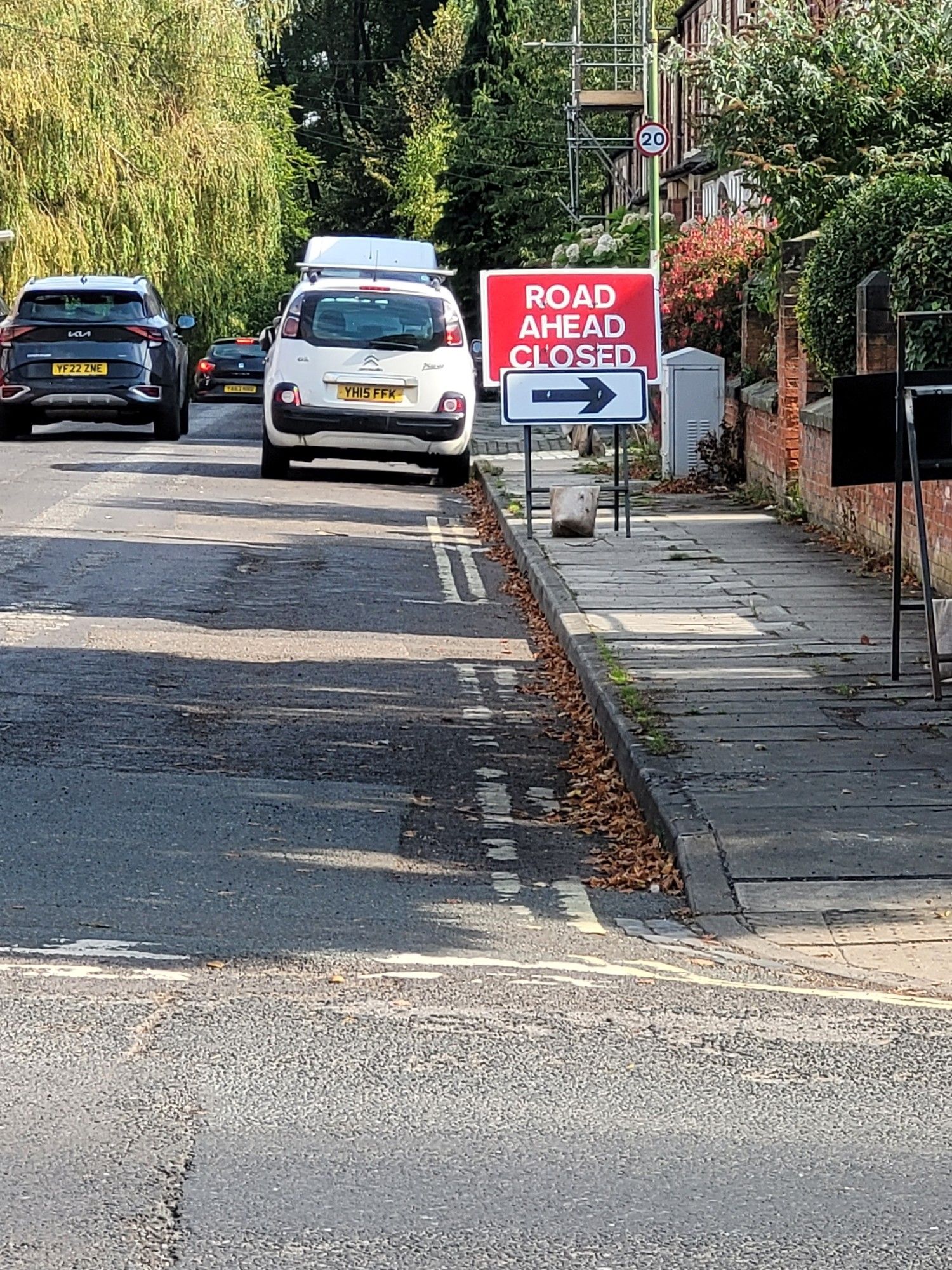 Another pavement obstruction