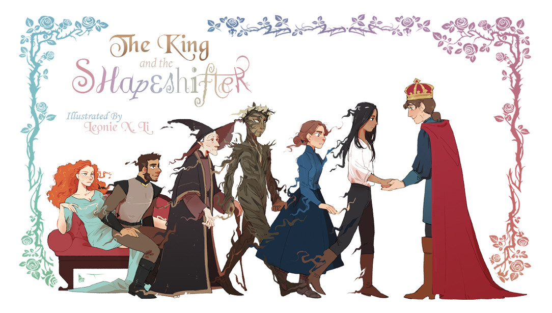 Cover for Little Foolery's 'The King and the Shapeshifter', written by Alex Singer and illustrated by Leonie X. Li