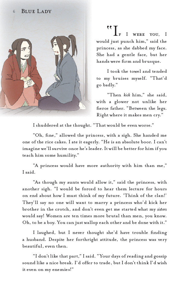 Preview page for Little Foolery's 'Blue Lady x Red Warrior', written by Alex Singer and illustrated by Jayd Aït-Kaci