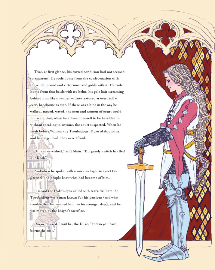 Preview page for Little Foolery's 'Sir Alain', written by Alex Singer and illustrated by Trung Le Nguyen