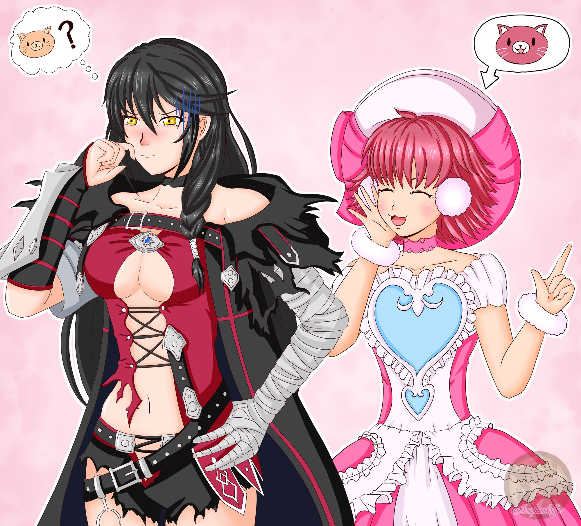 Velvet from Tales of Berseria is allergic to cats. You from Tales of Commons is Nekonin or Katz, so unfortunately by this logic, Velvet would get a little allergic reaction around You.