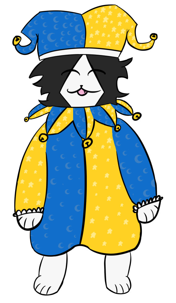 My sona Max dressed in a Jester costume!