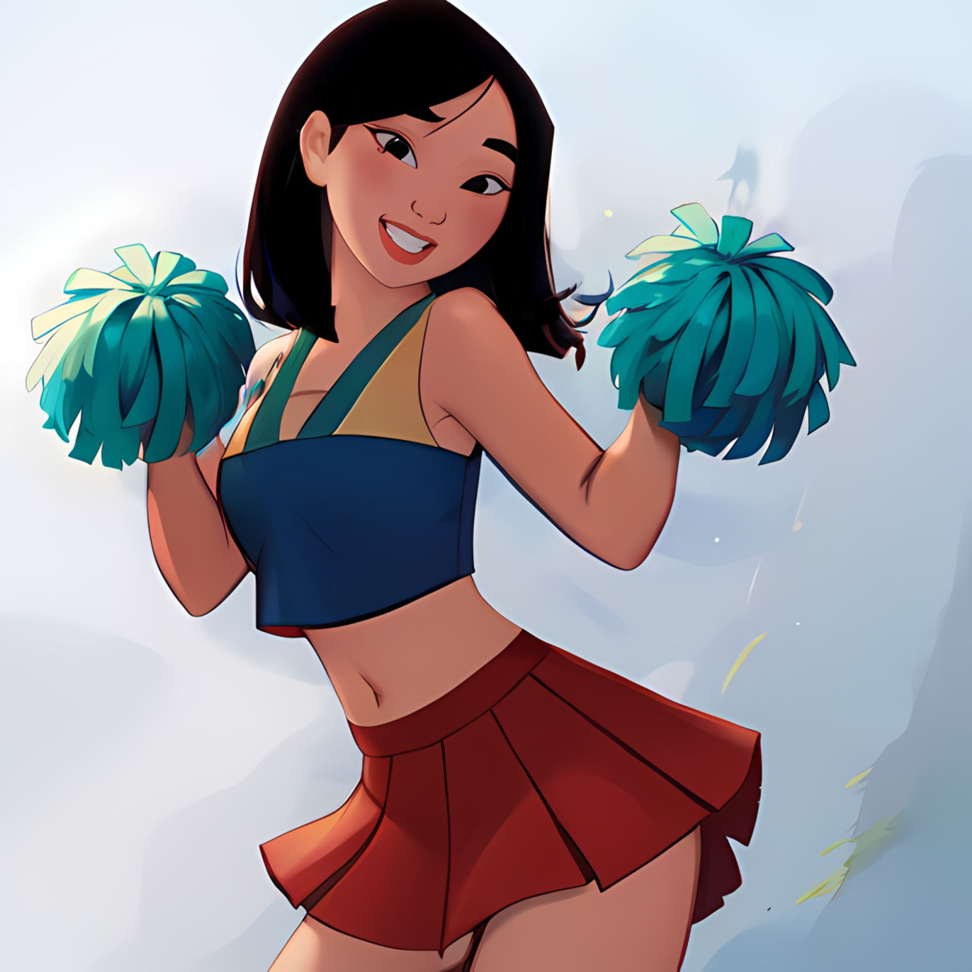 07173-Mulan bringing cheerleading to her village