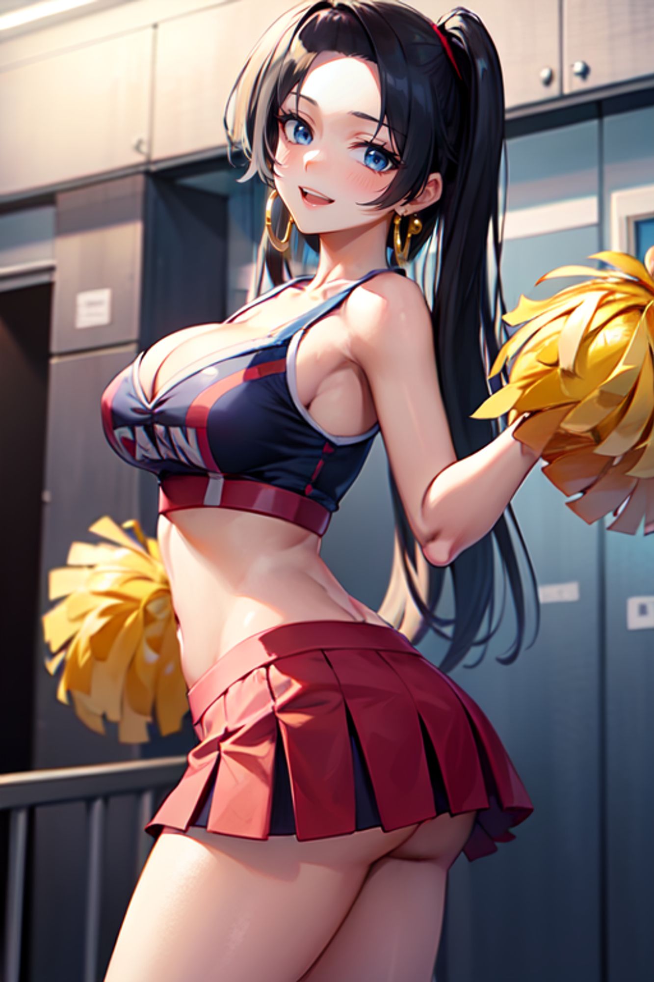 Cheerleader Boa Hancock revealing skirt