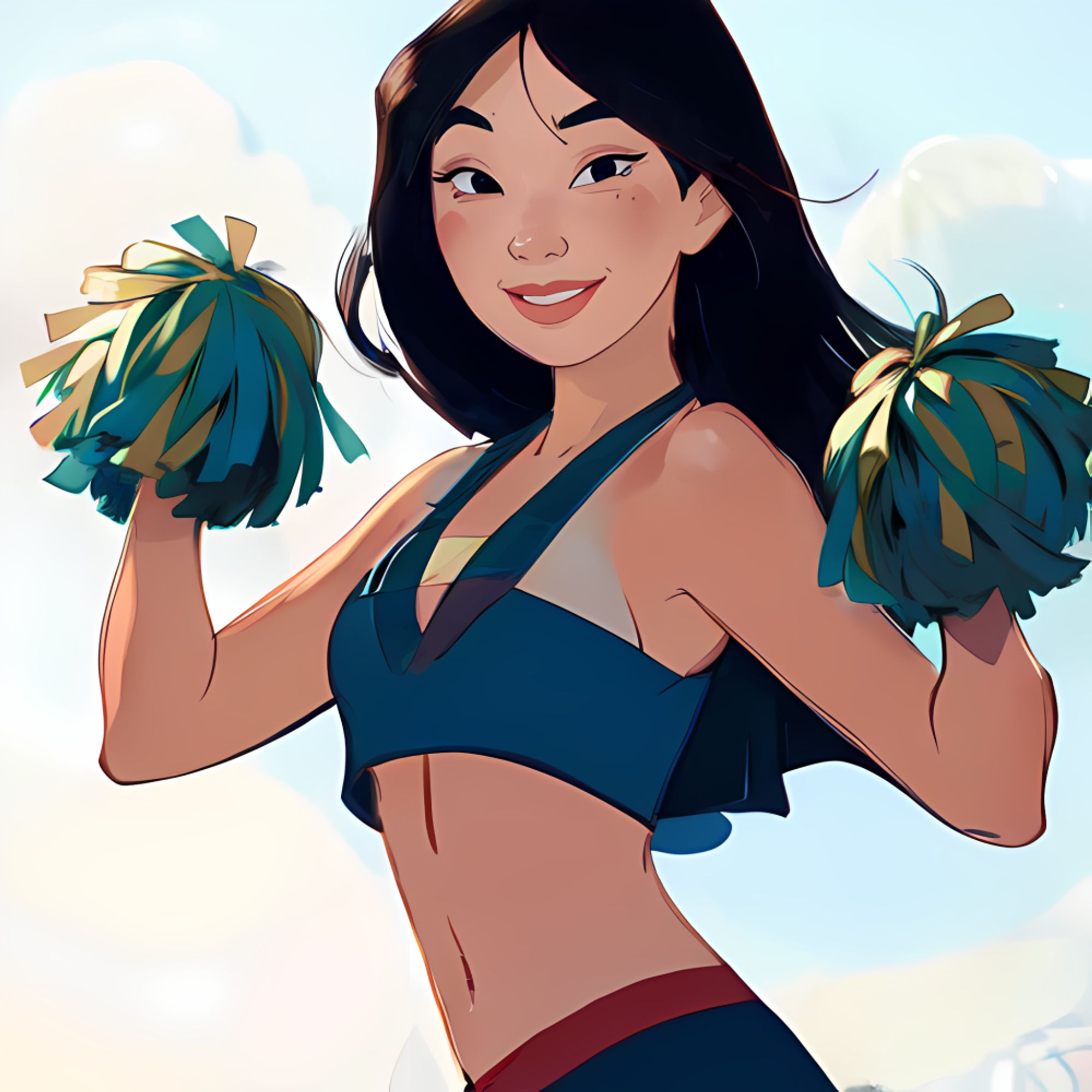 07173-Mulan bringing cheerleading to her village