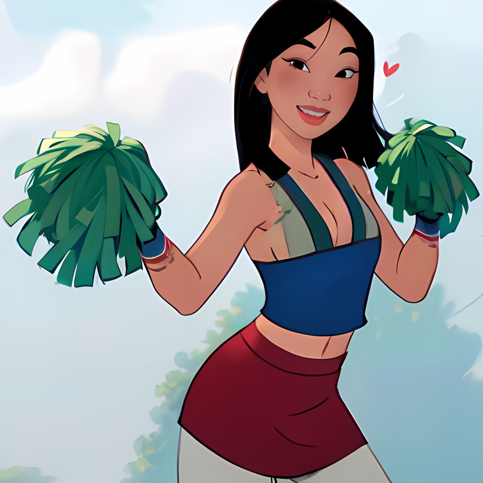 07173-Mulan bringing cheerleading to her village