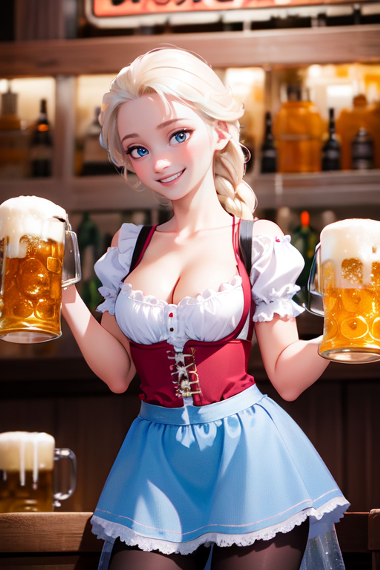 Elsa having fun at the Oktoberfest