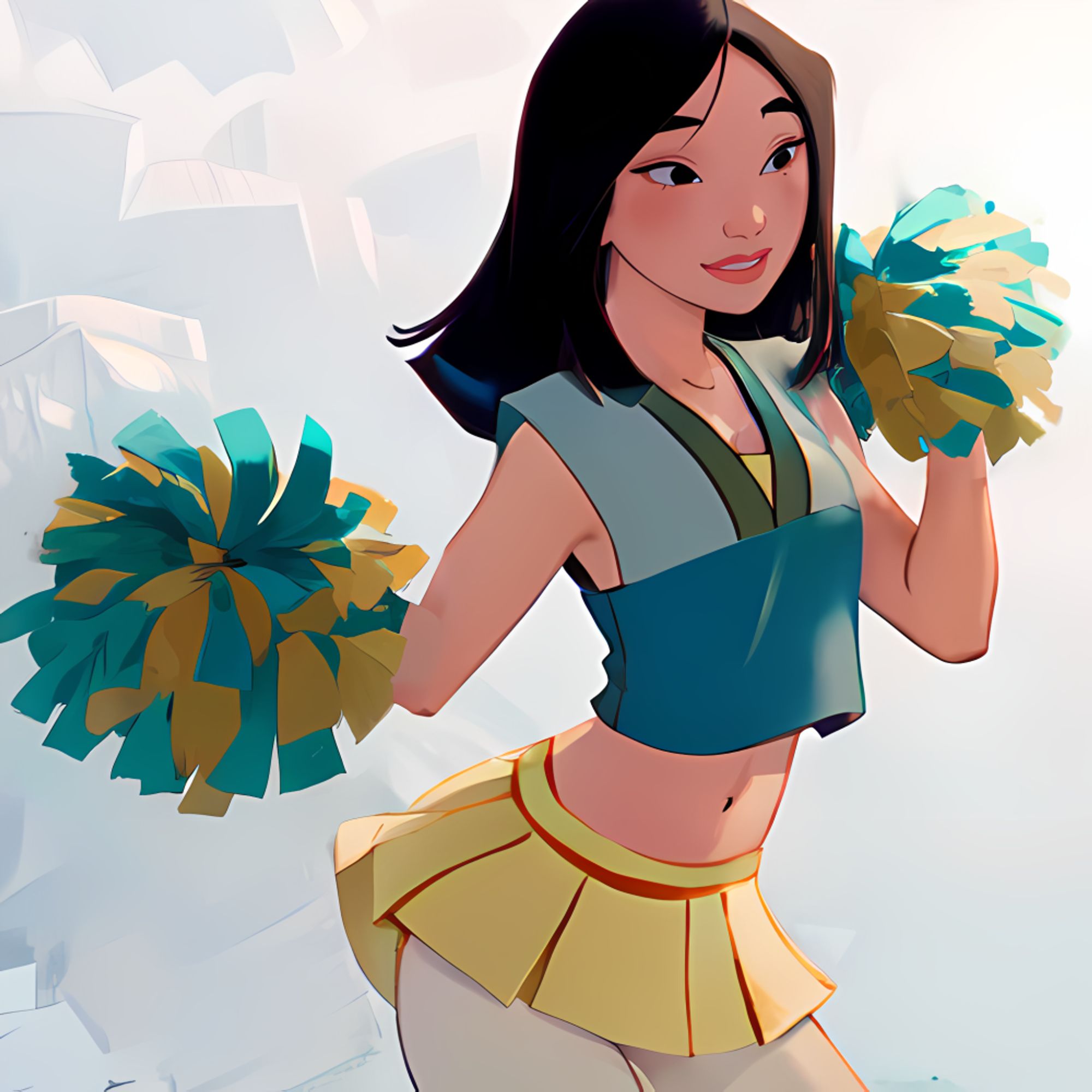 07173-Mulan bringing cheerleading to her village