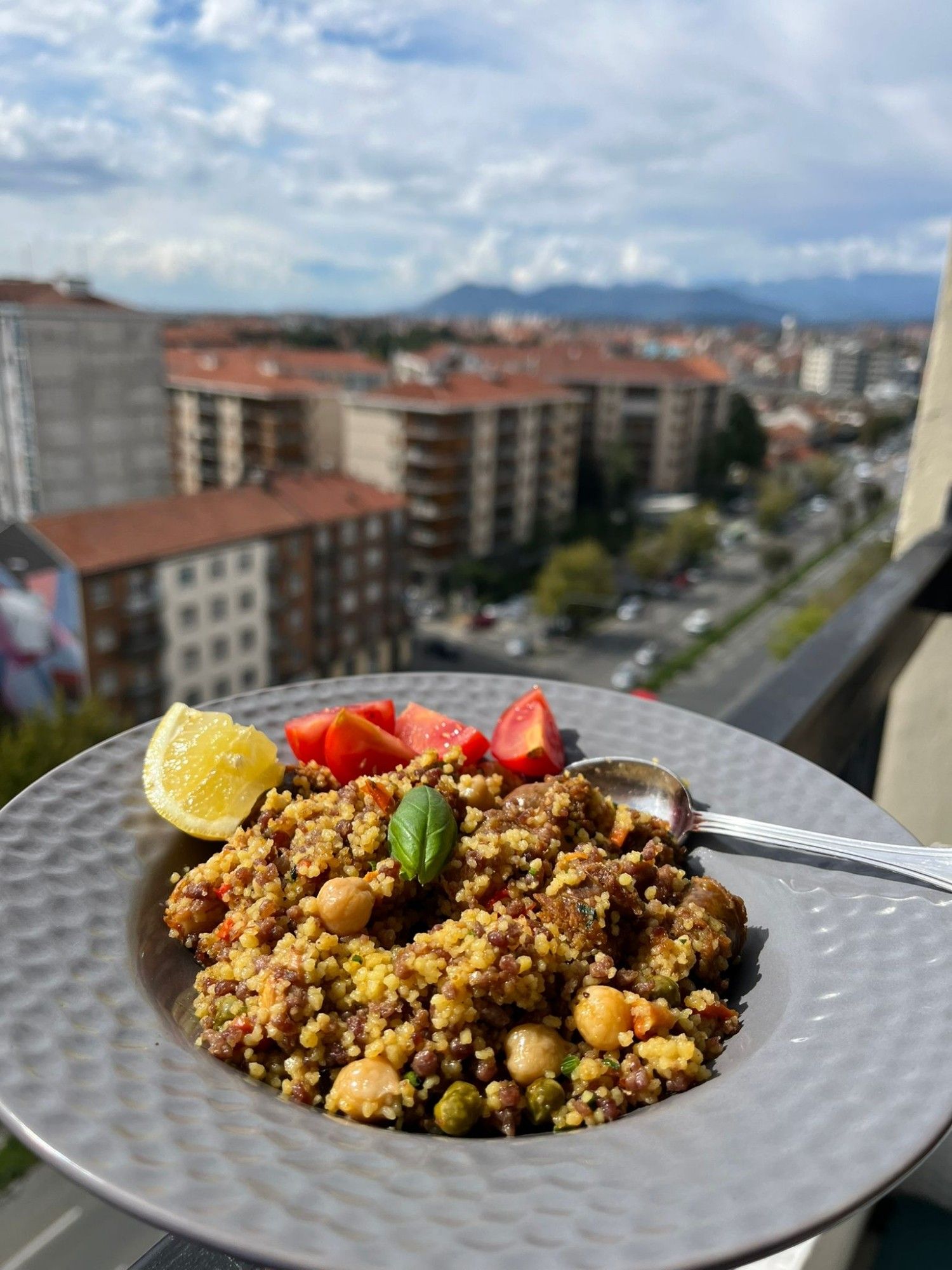 Couscous in a plate