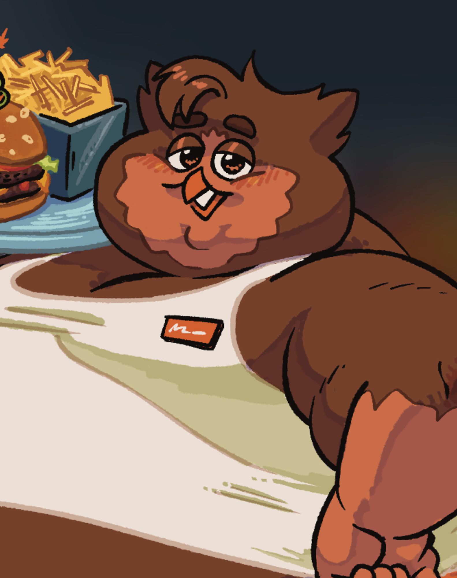 a sneak peak of a Fat Fur Hooters "Hootee" standee