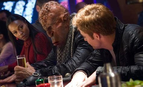 Kirk hitting on Uhura in the bar scene in STAR TREK (2009)