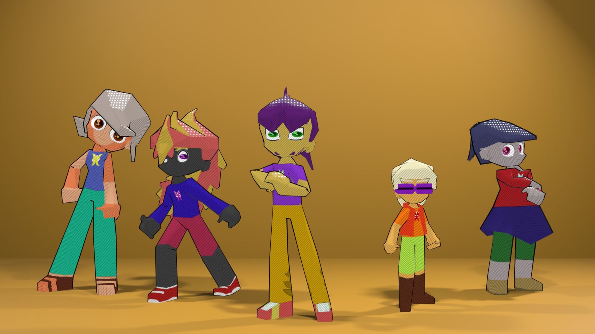 My Oc's, The Maximals. From Left to Right: Chelsey, Zipper, Cosgrove, Dapplewood, and Diver.