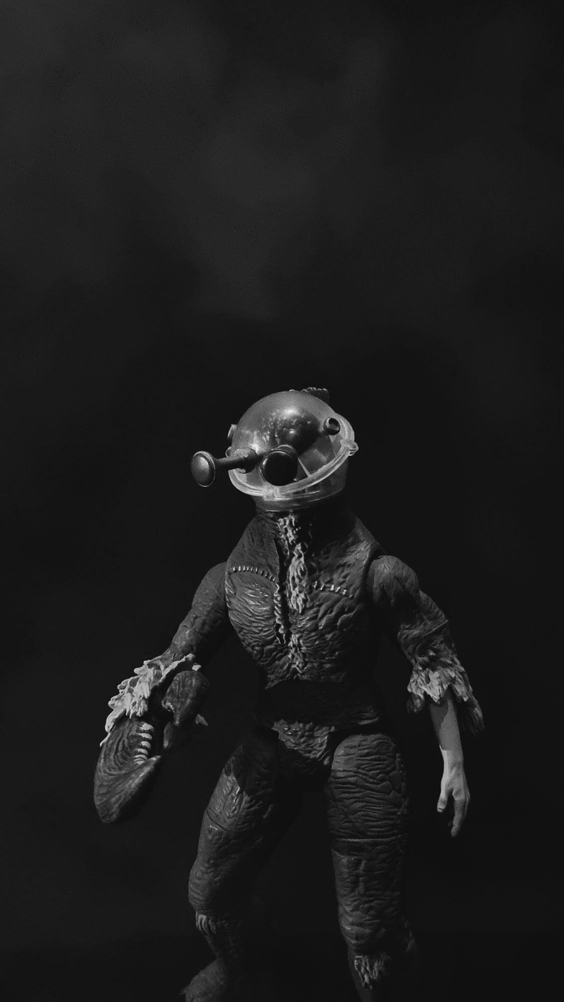 The Morbius creature in a black background
B/W Character Options action figure photo.