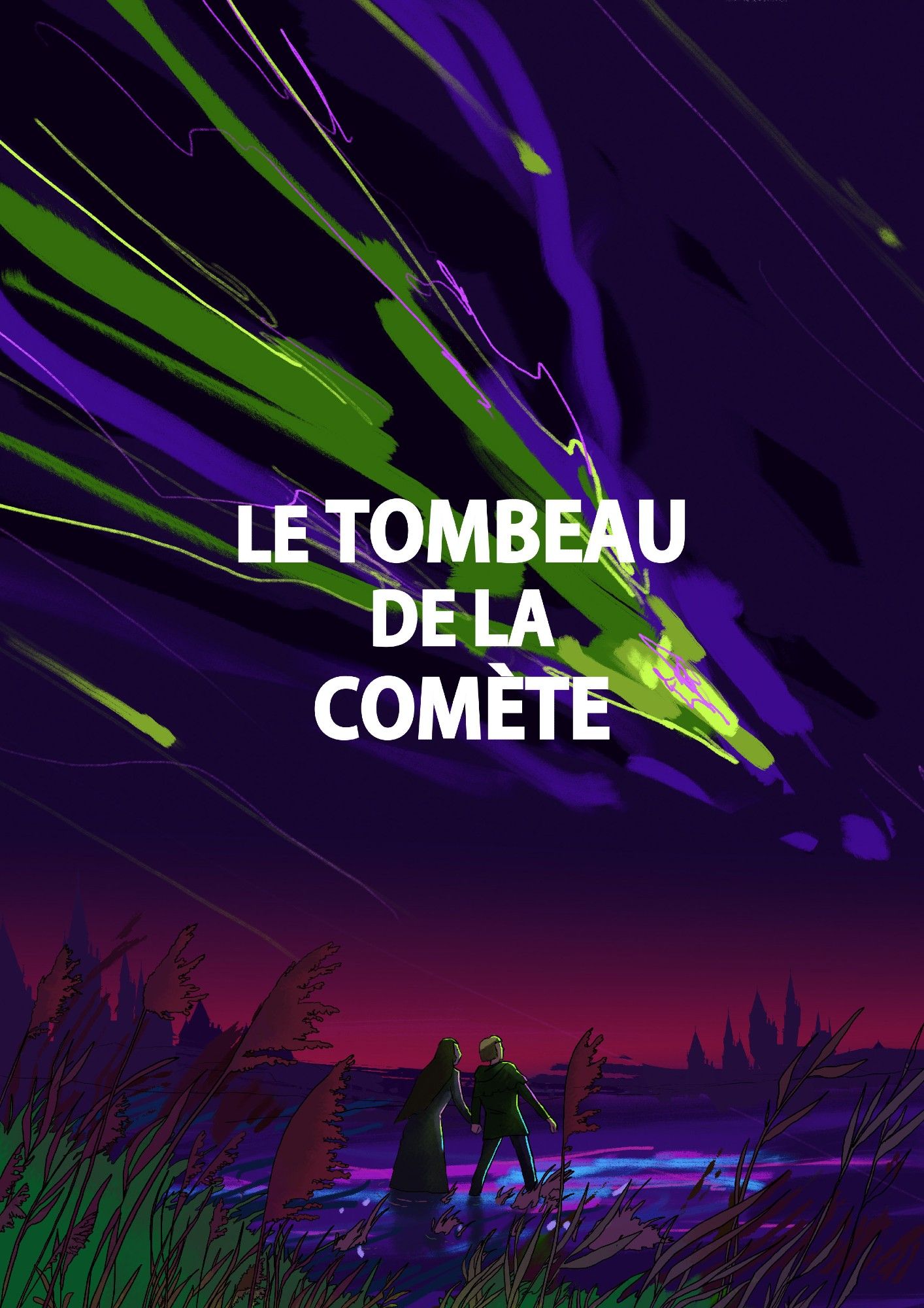 Couverture provisoire du projet BD Le Tombeau de la Comète