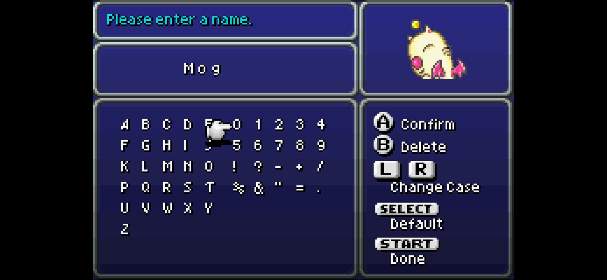 Mog found in cave later in the world of ruin (final fantasy 6)