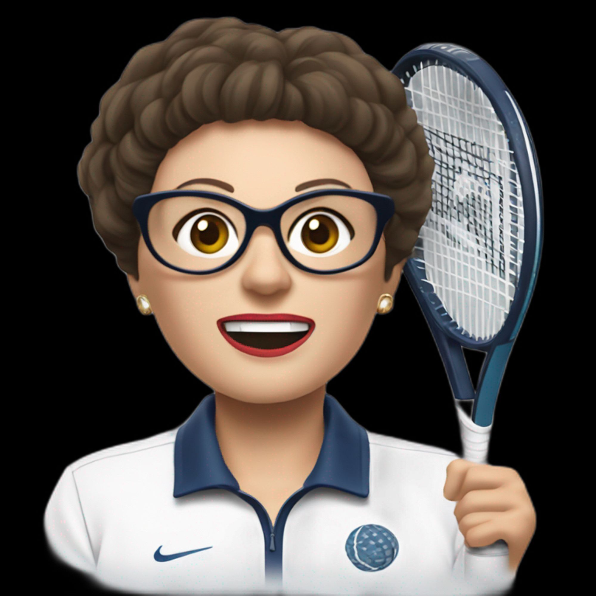 A tennis lesbian emoji