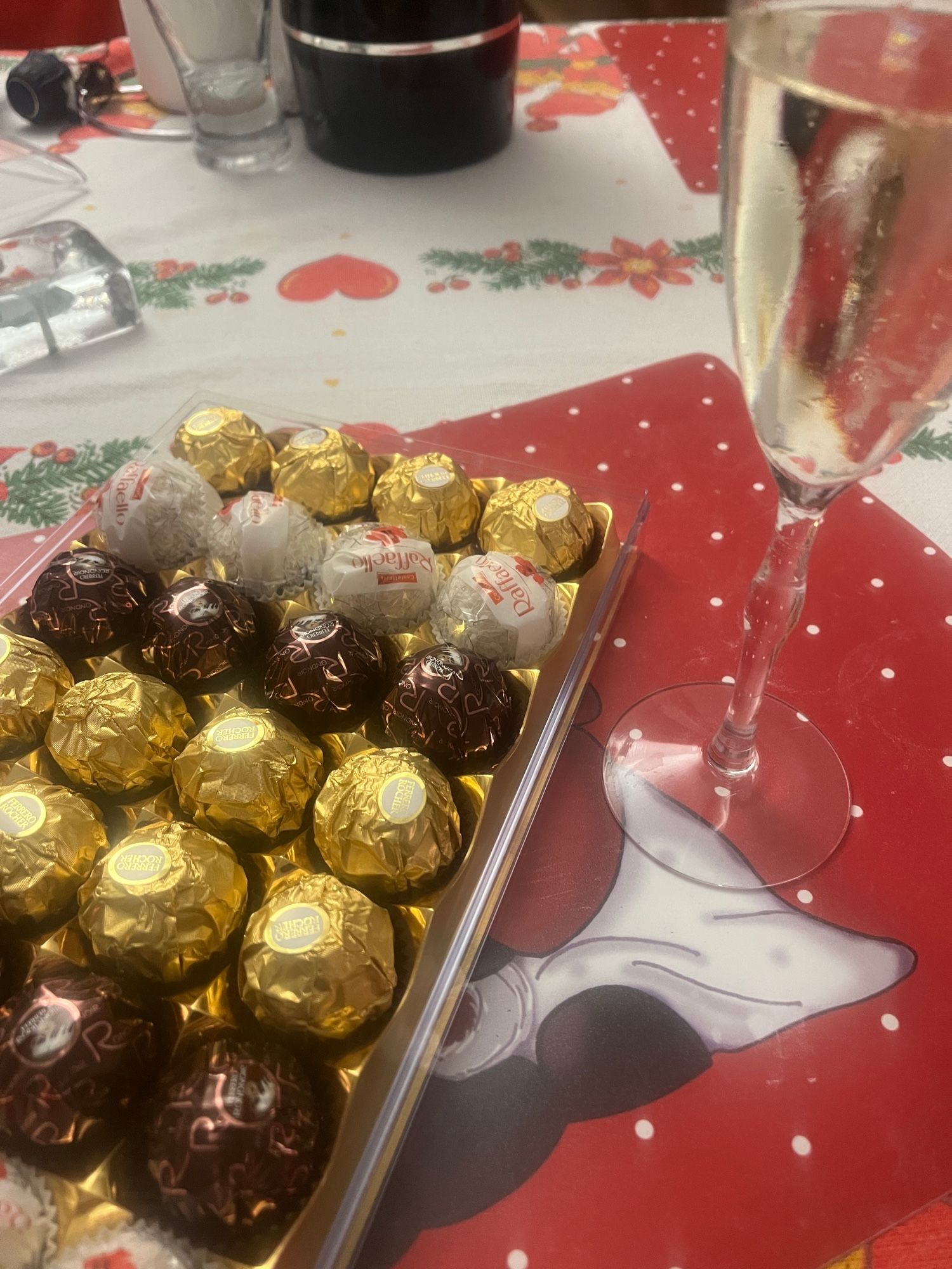 Pralinés mit Sekt.