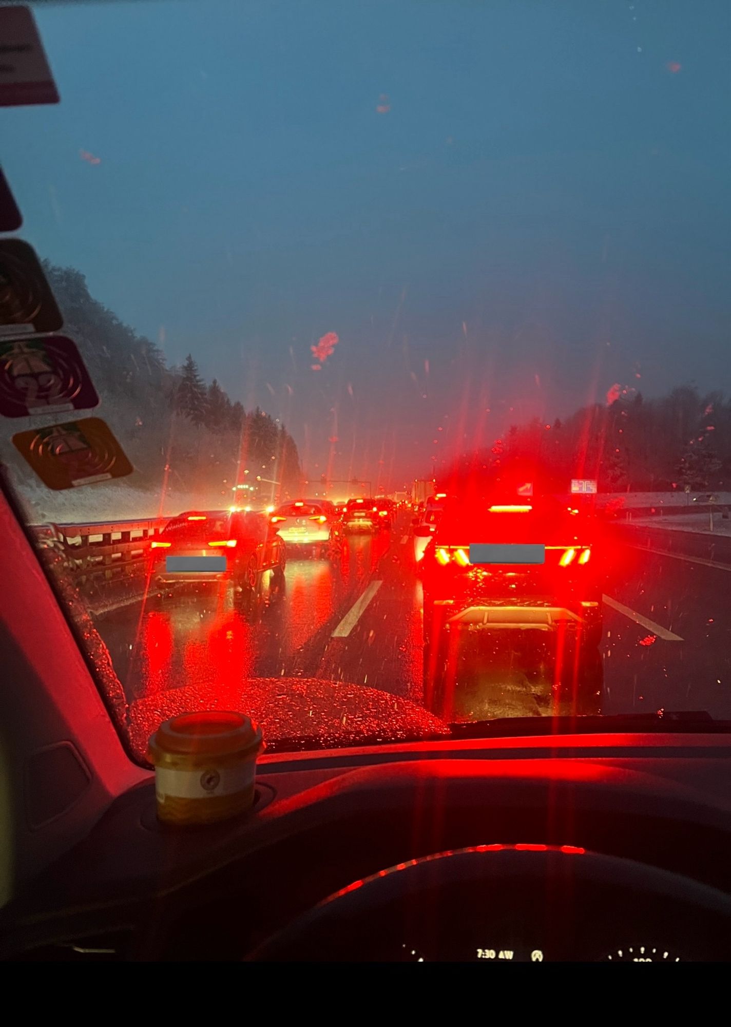 Stau auf der Autobahn.