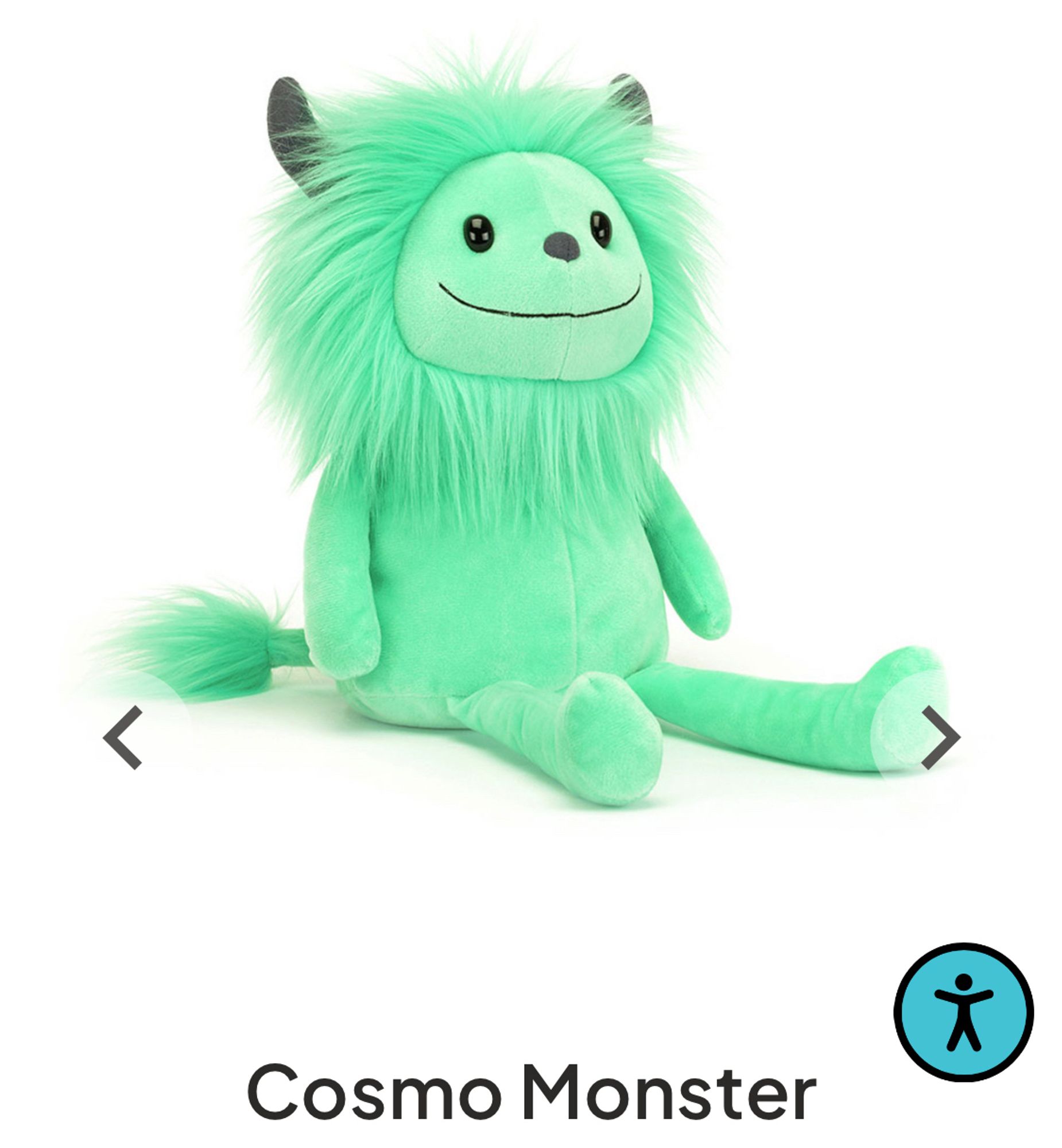 Cosmo Monster : peluche de la collection Halloween de Jellycat.