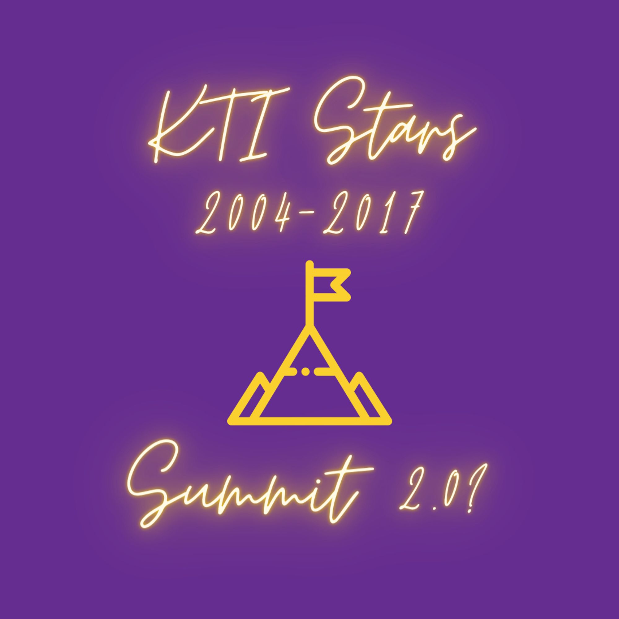 Mountain image representing a summit. Text reads: KTI Stars, 2004-2017, interested in Summit 2.0