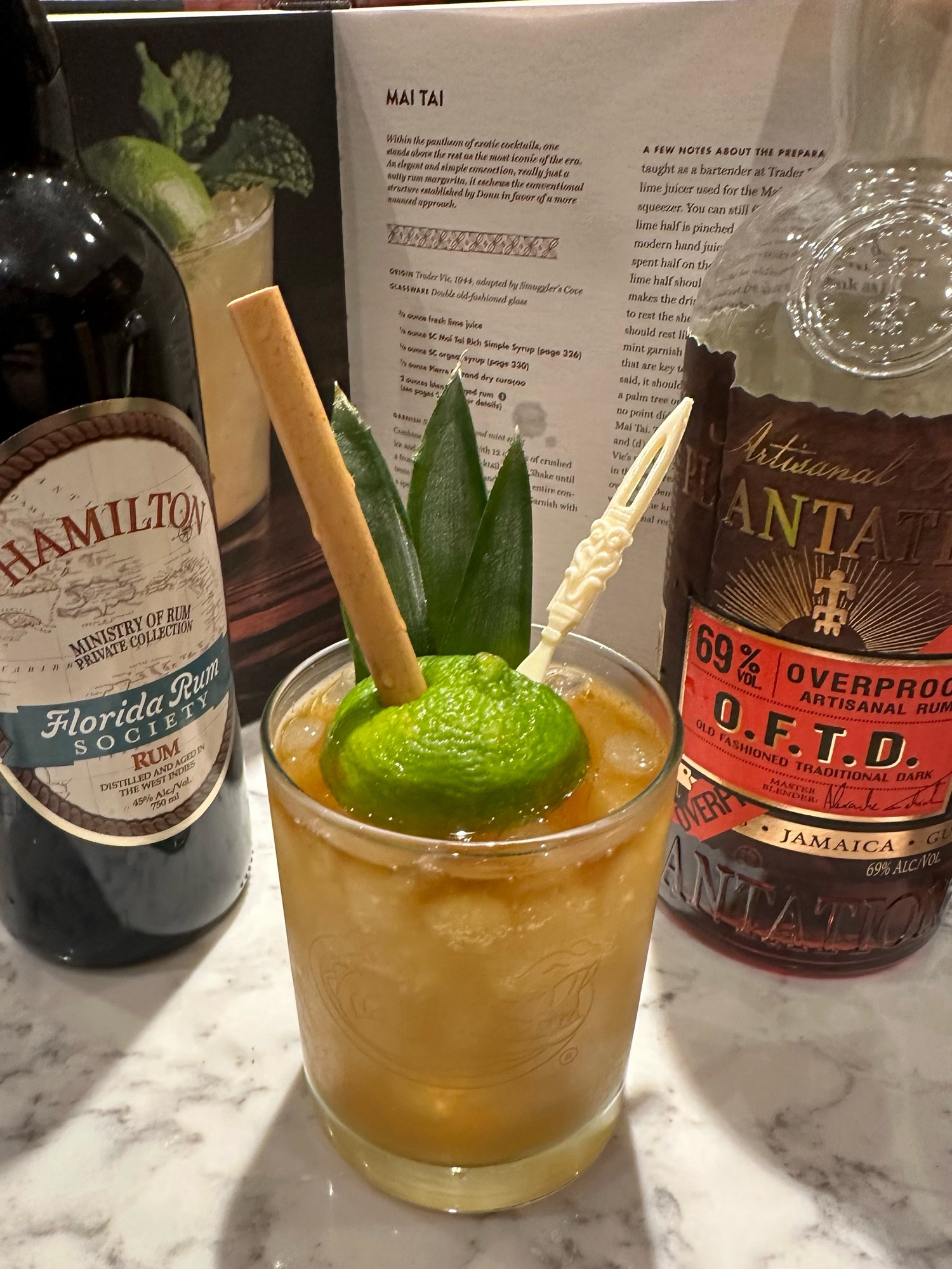 A homemade mai tai