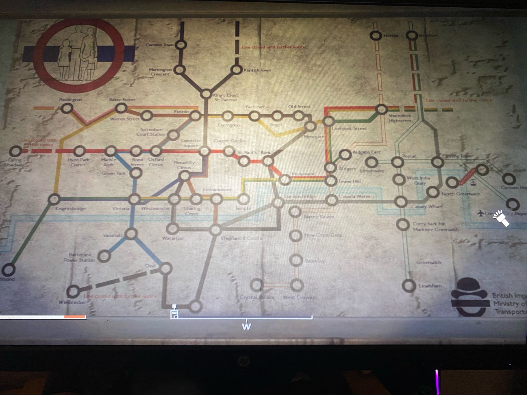 Extremely cursed Fallout London tube map