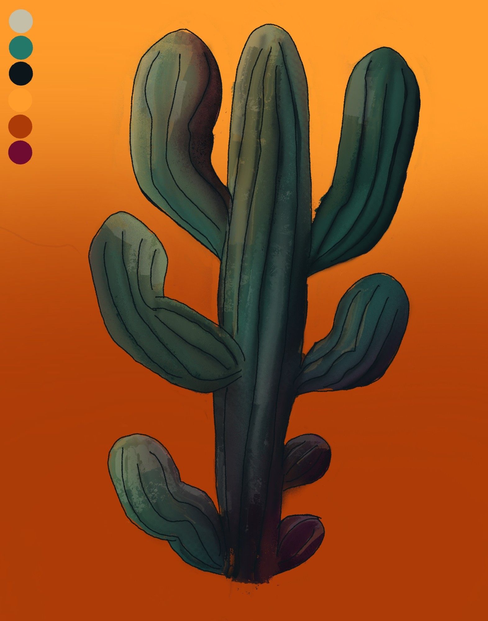 Illustration of a cactus