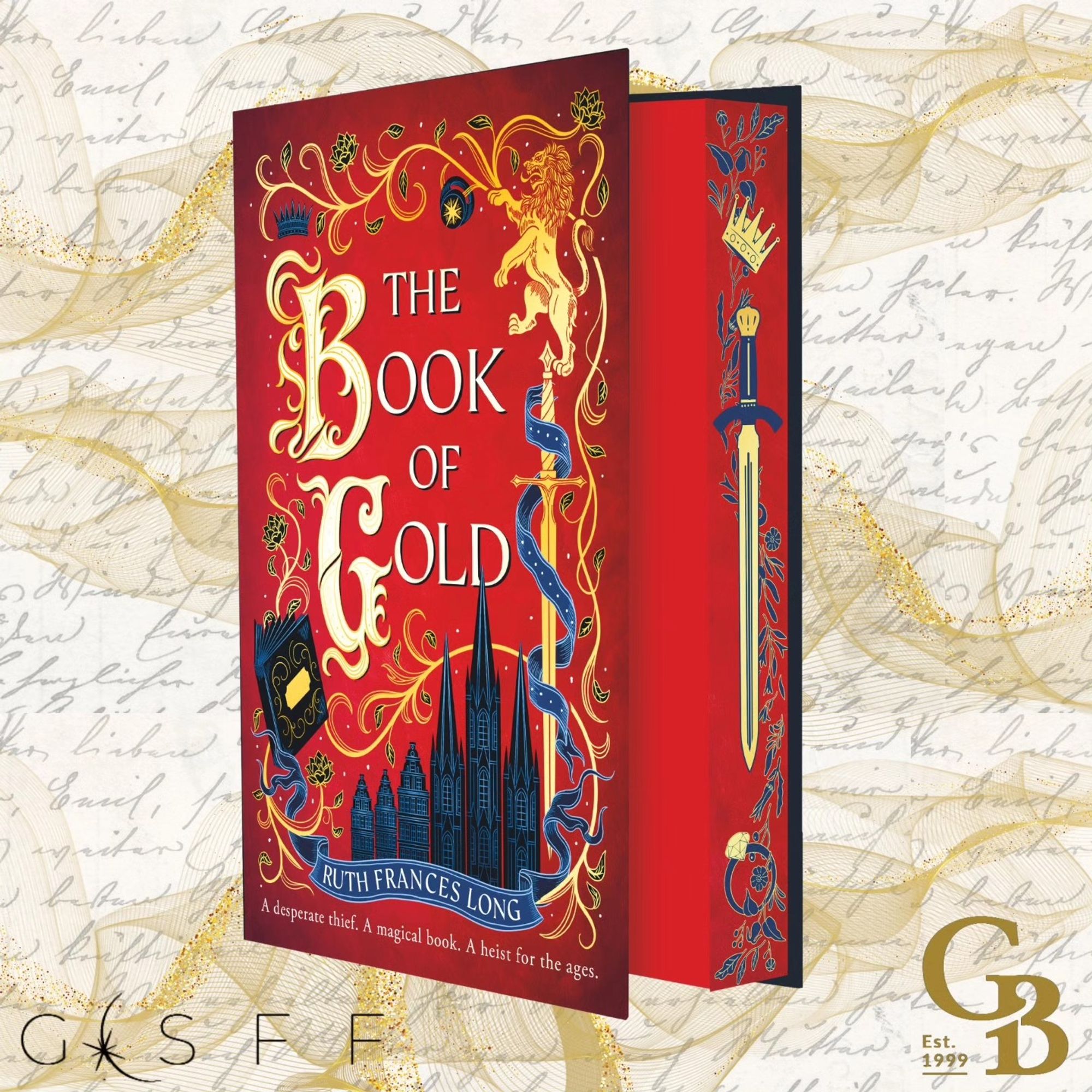 Special edition cover of The Book of Gold with dust jacket