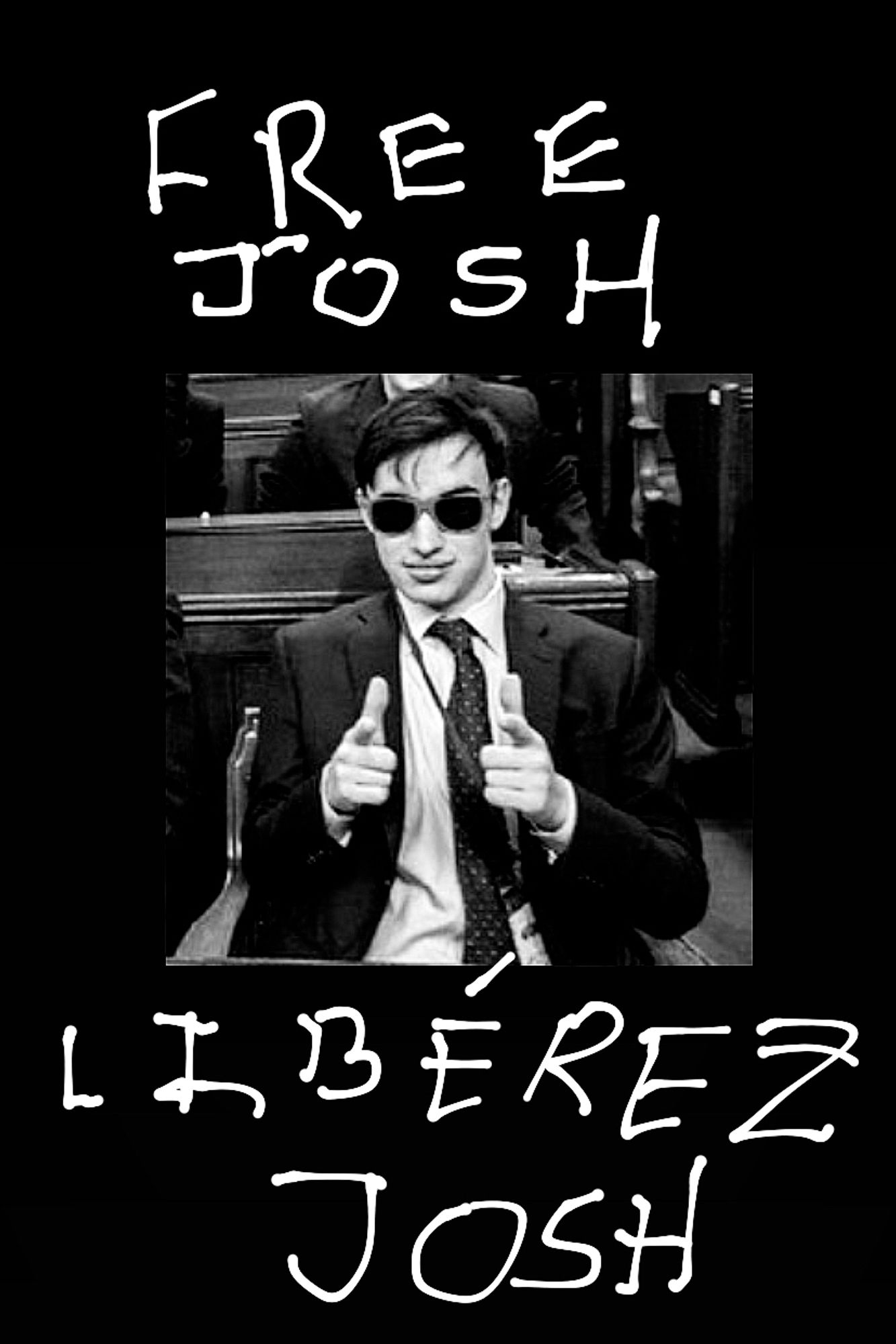 Picture of Josh demanding to free Josh