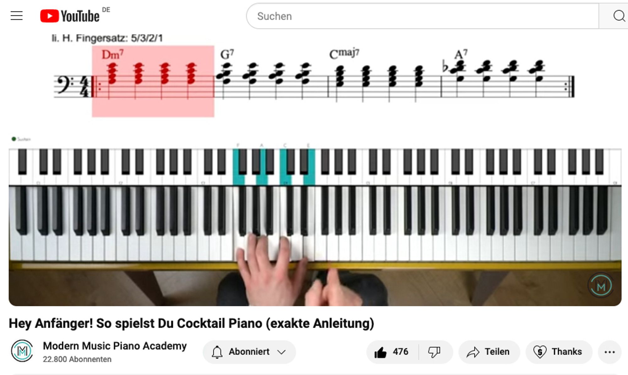 Modern Jazz Piano Voicings