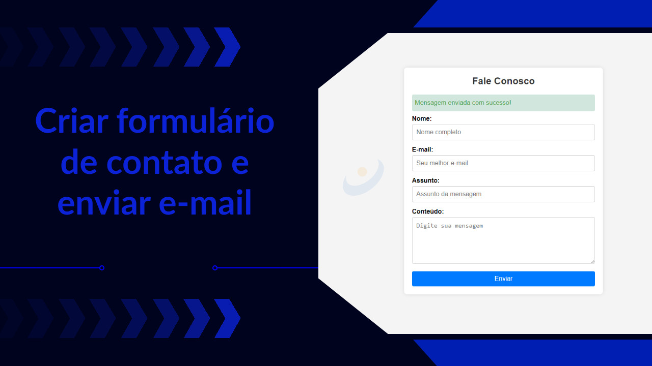 Como criar formulário de contato e enviar e-mail com a mensagem