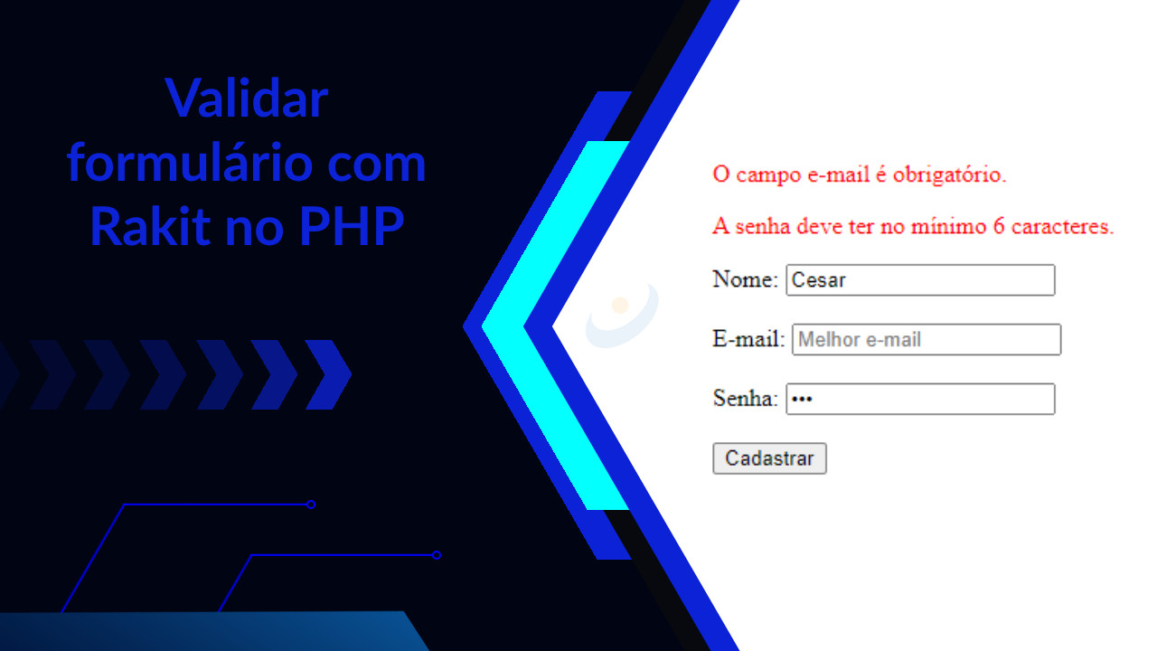 Como validar formulário com Rakit no PHP