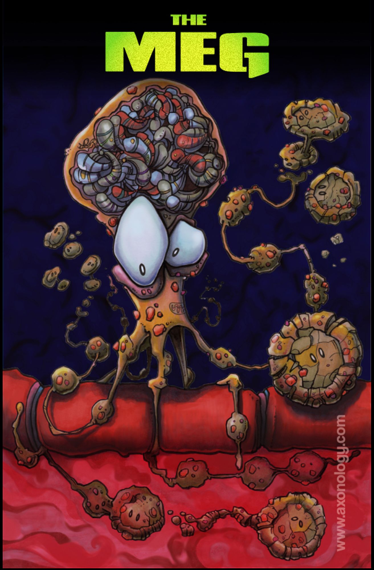 Cartoon megakaryocyte #SciArtSeptember