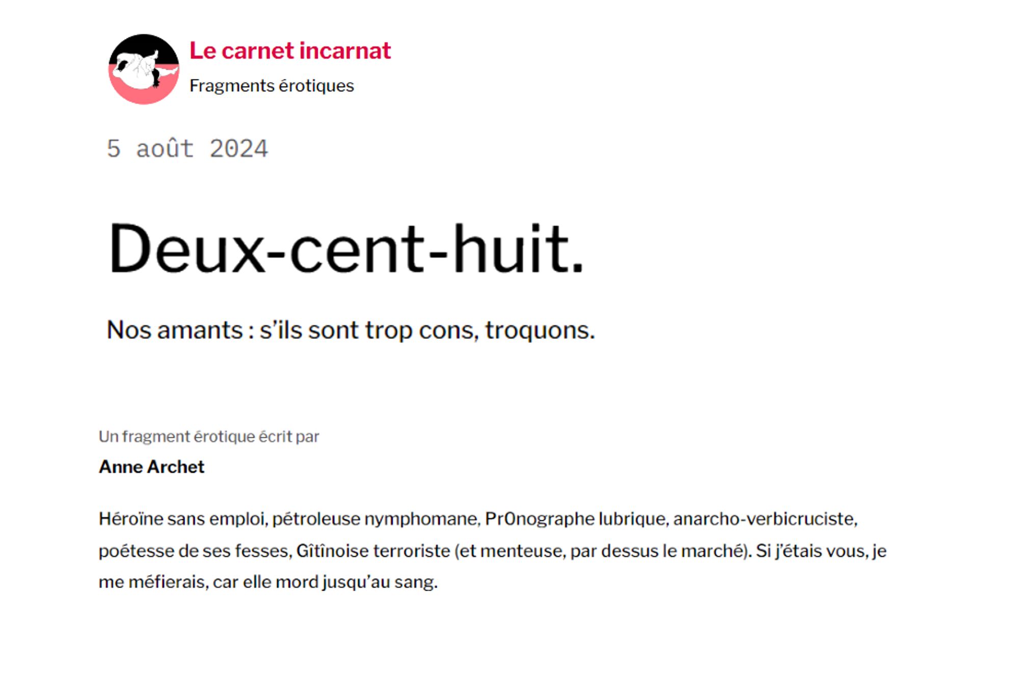 Nos amants : s’ils sont trop cons, troquons.