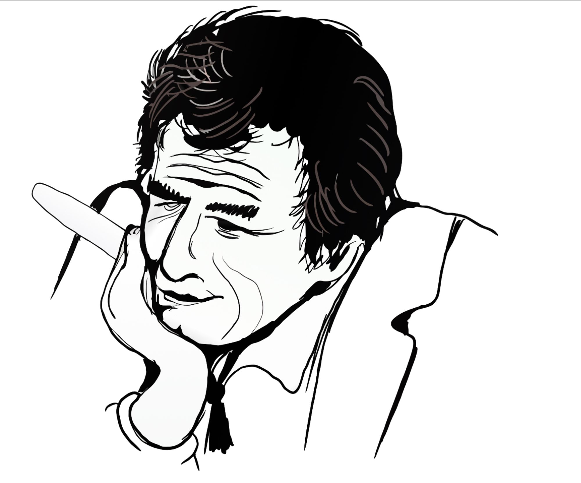 Tussipiirros, kasvokuva Peter Falk