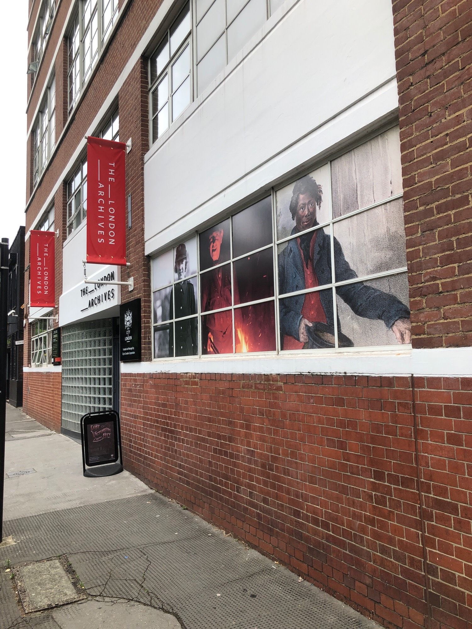 The entrance to the London Archive in Clerkenwell, London.