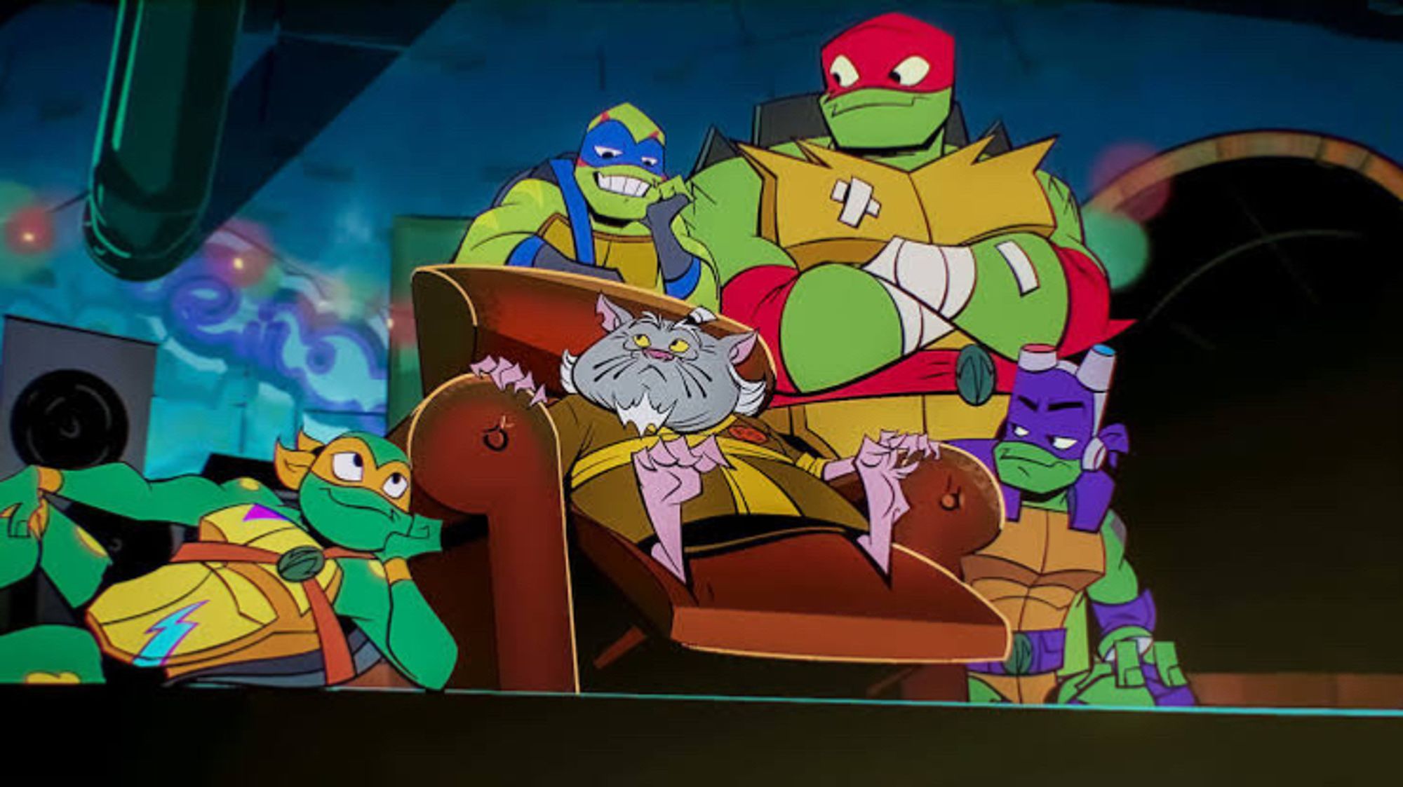 A screenshot from Rise of the TMNT.