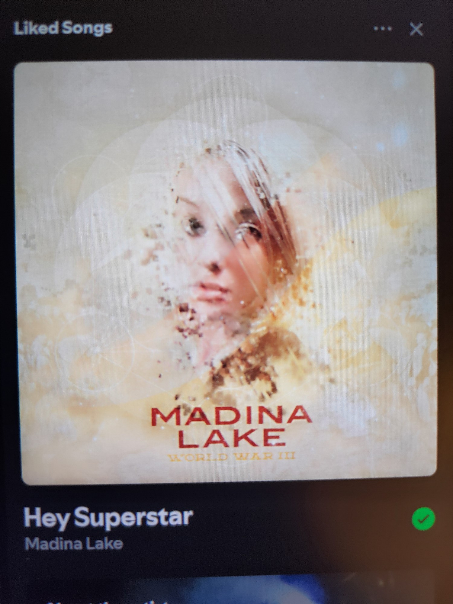 Madina Lake - Hey Superstar 
Listening via Spotify