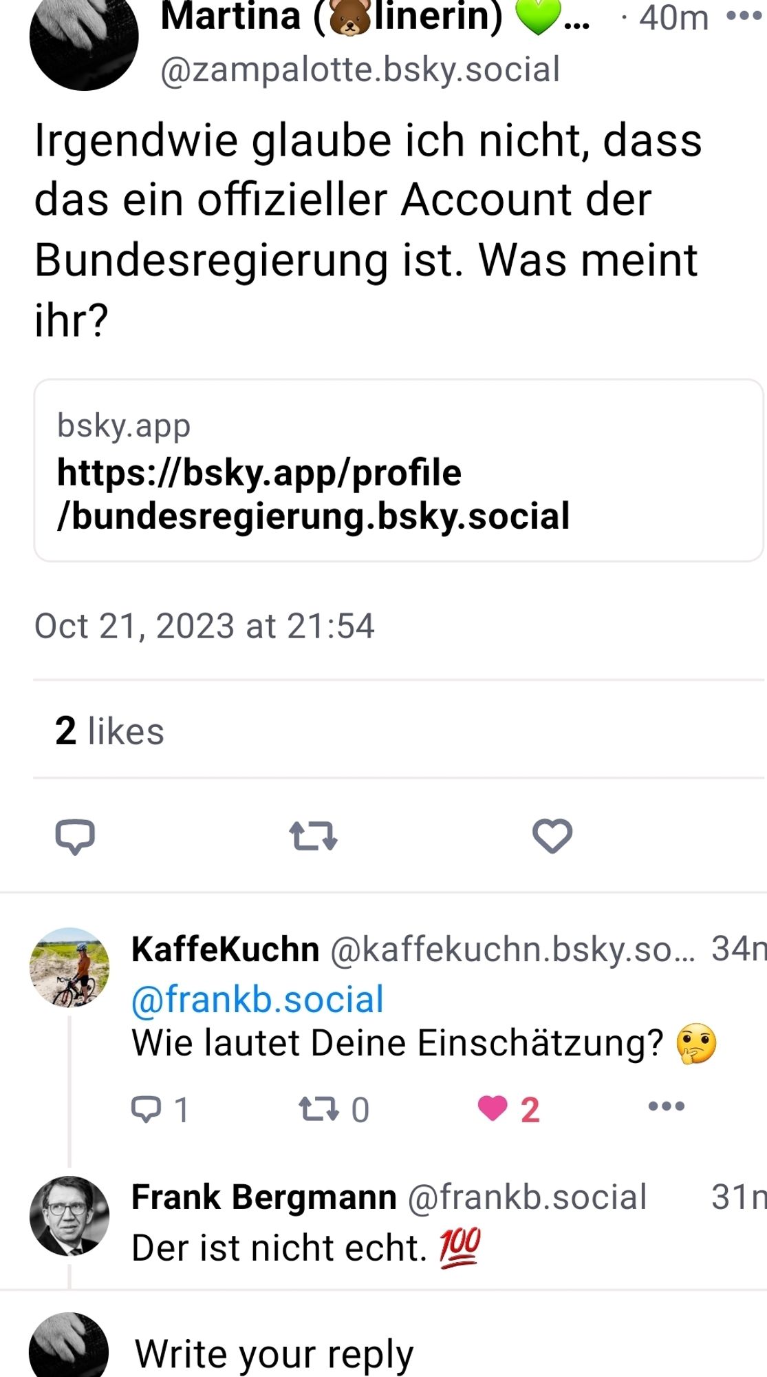 https://bsky.app/profile/bundesregierung.bsky.social ist ein fake-account.