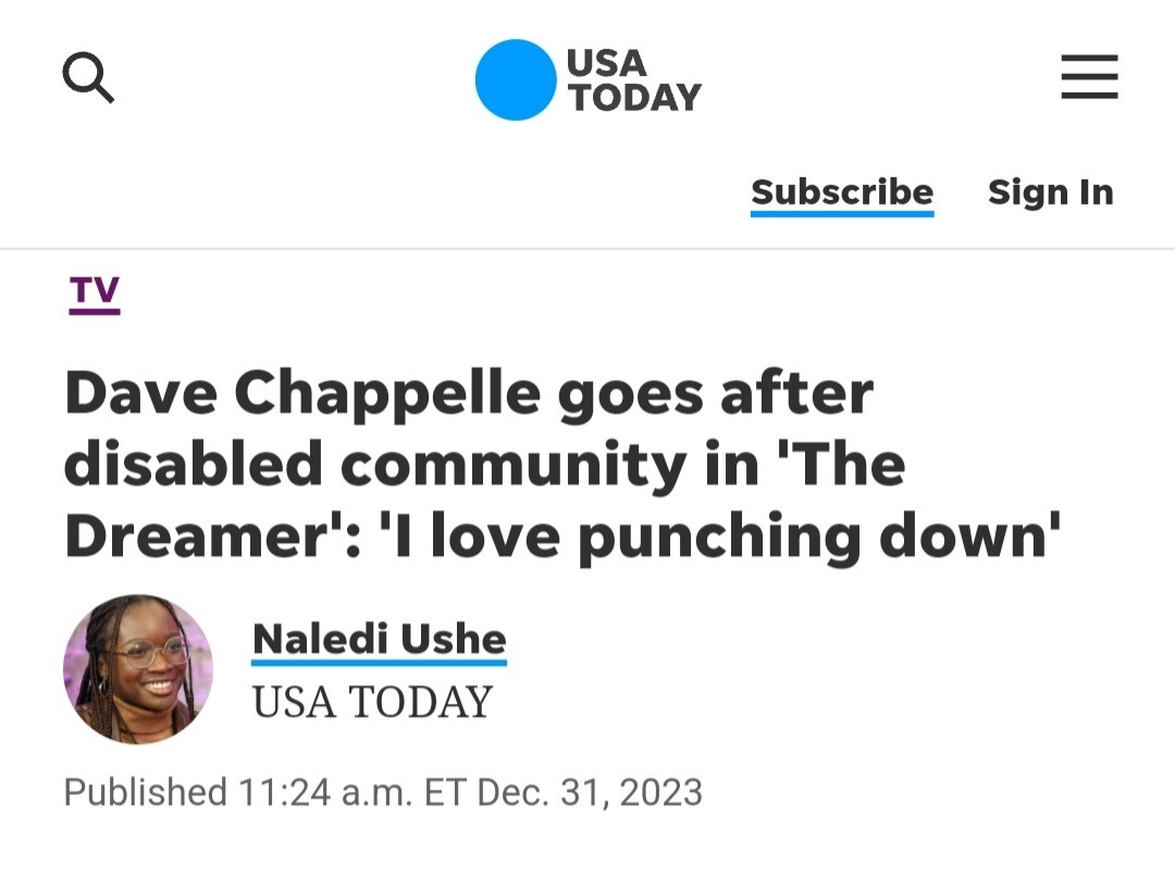 Dave Chappelle goes after disabled community in 'The Dreamer': 'I love punching down'
Naledi Ushe
USA TODAY