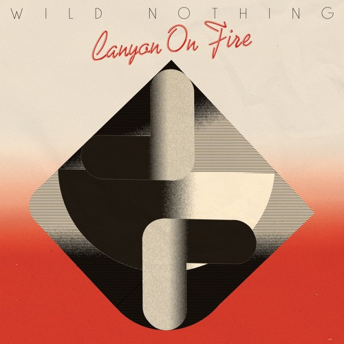 Canyon On Fire single. all covers have the title on top and a colored gradient background; a bright shade at the bottom that fades into white as it reaches the top. Also in the center: a diamond shape with an intricate monochrome gradient design. the design is slightly different for every cover.
