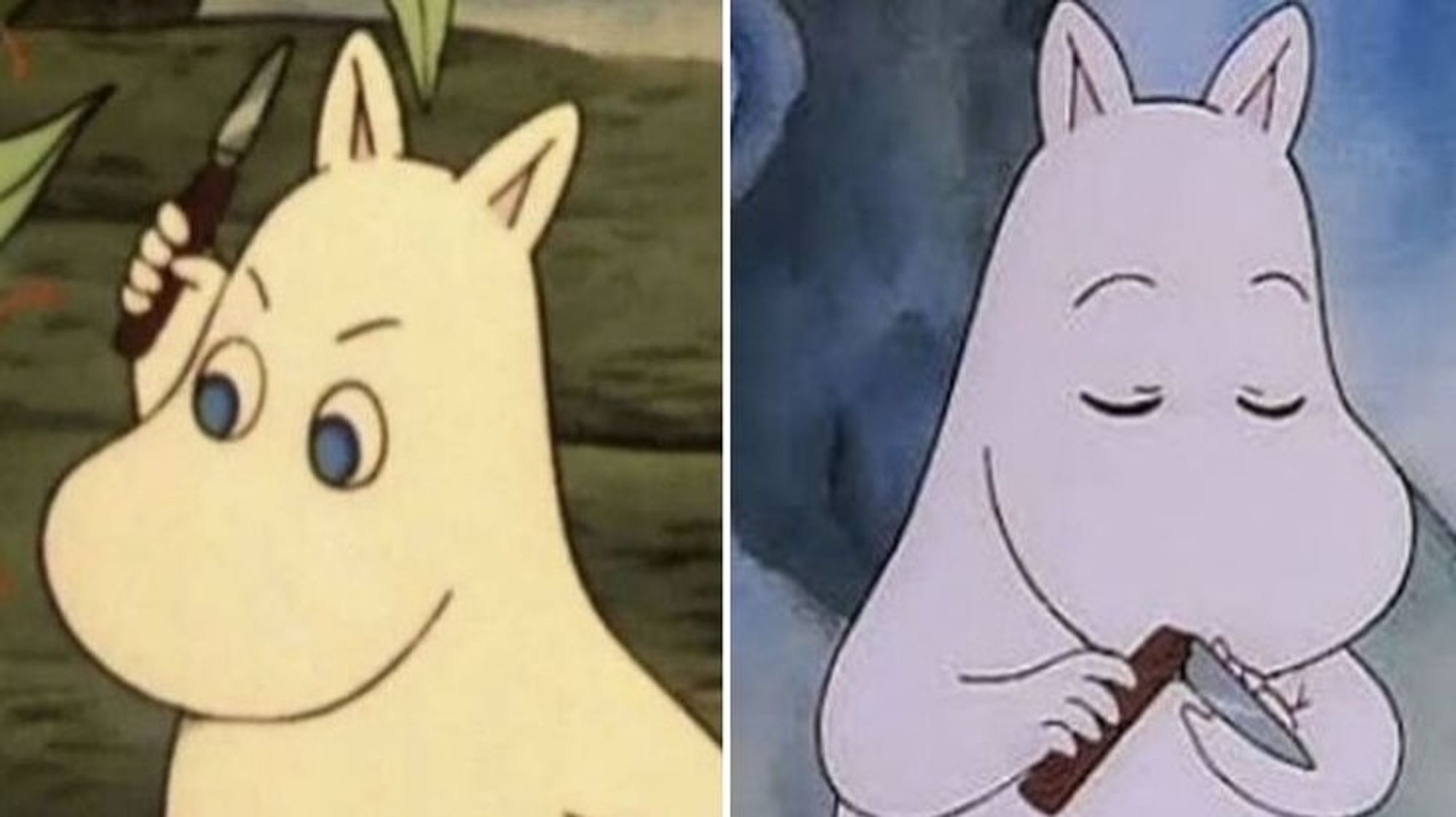 Moomin Holding Knife