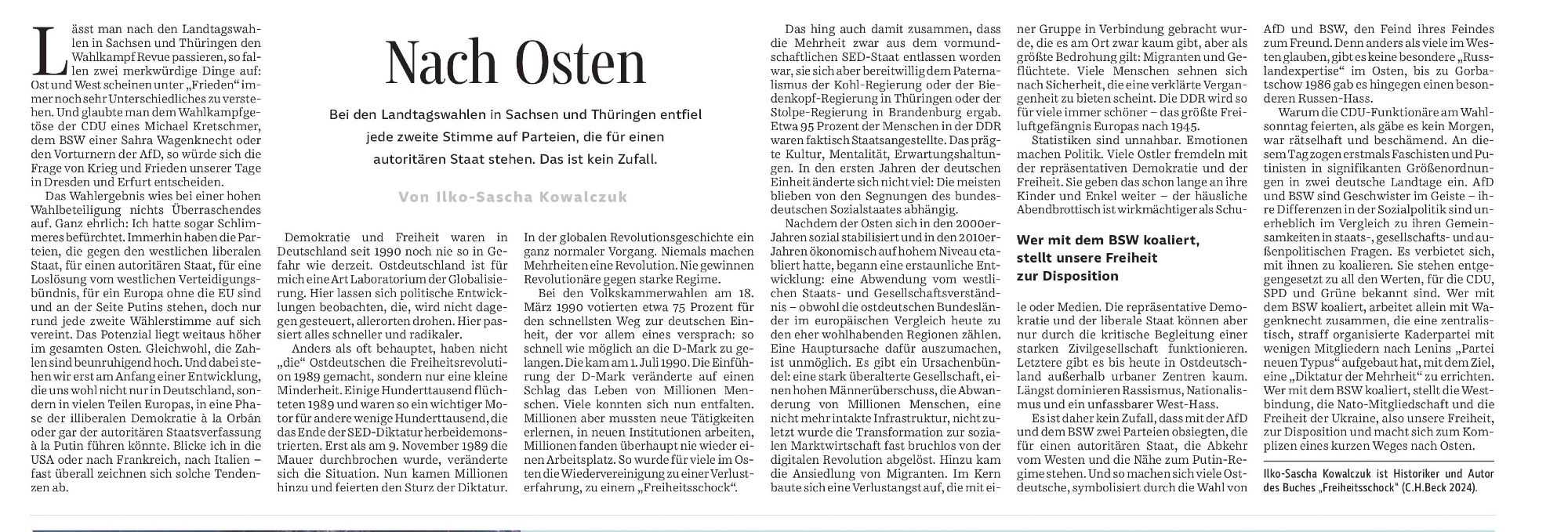 Gastkommentar in der SZ