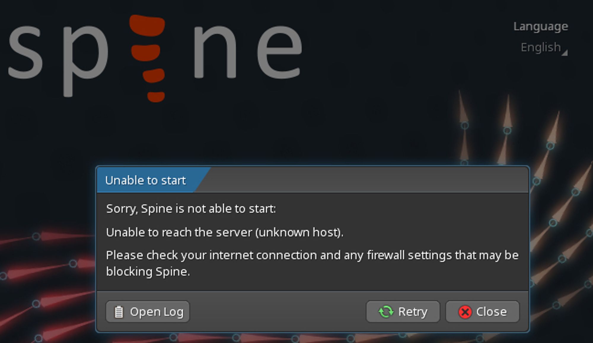 Spine, software I own, refusing to boot up because my internet went down, leaving me *unable to do my fucking job*.