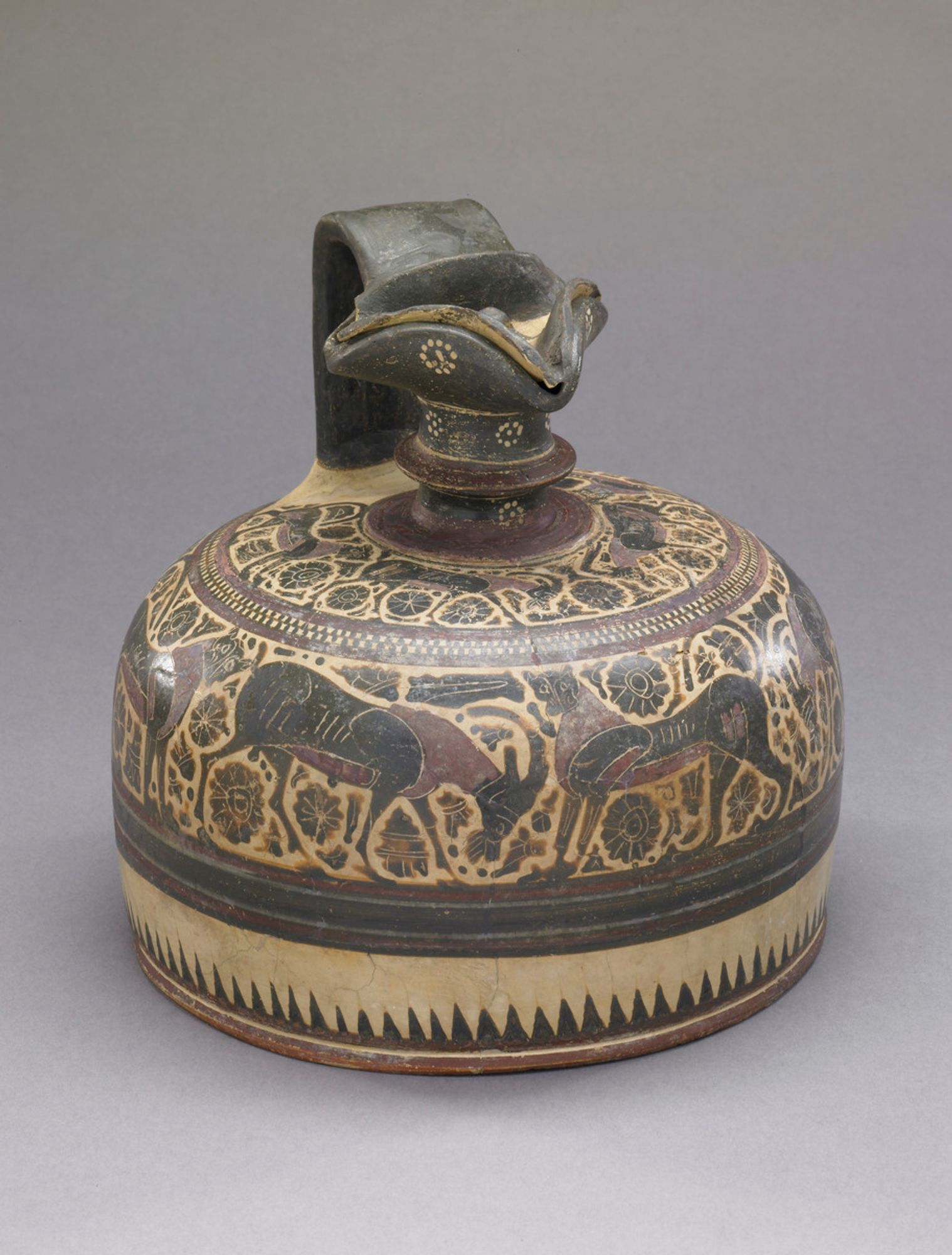 Broad-bottomed Jug (Oinochoe) with Animal Frieze