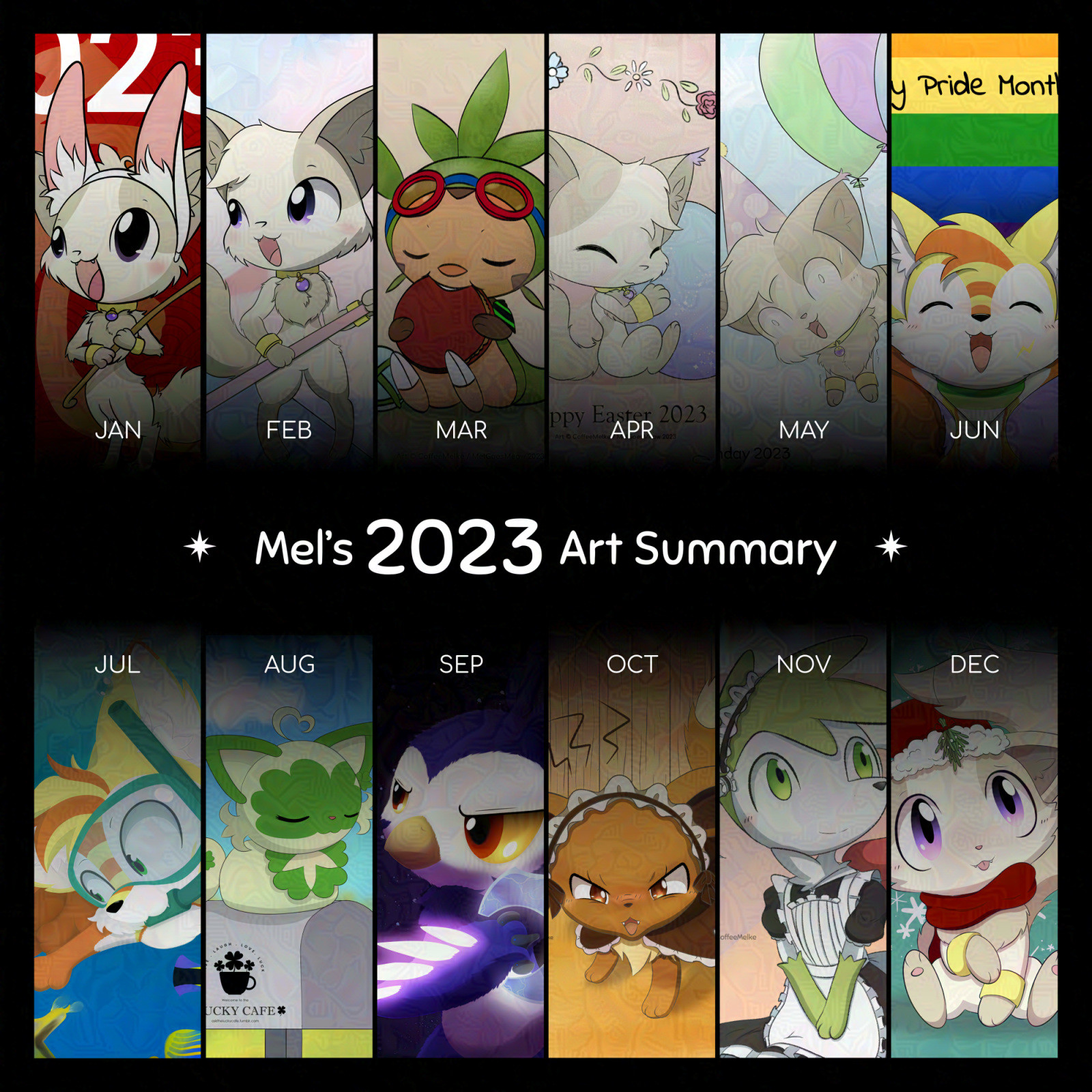 2023 art summary of melgoesmeow