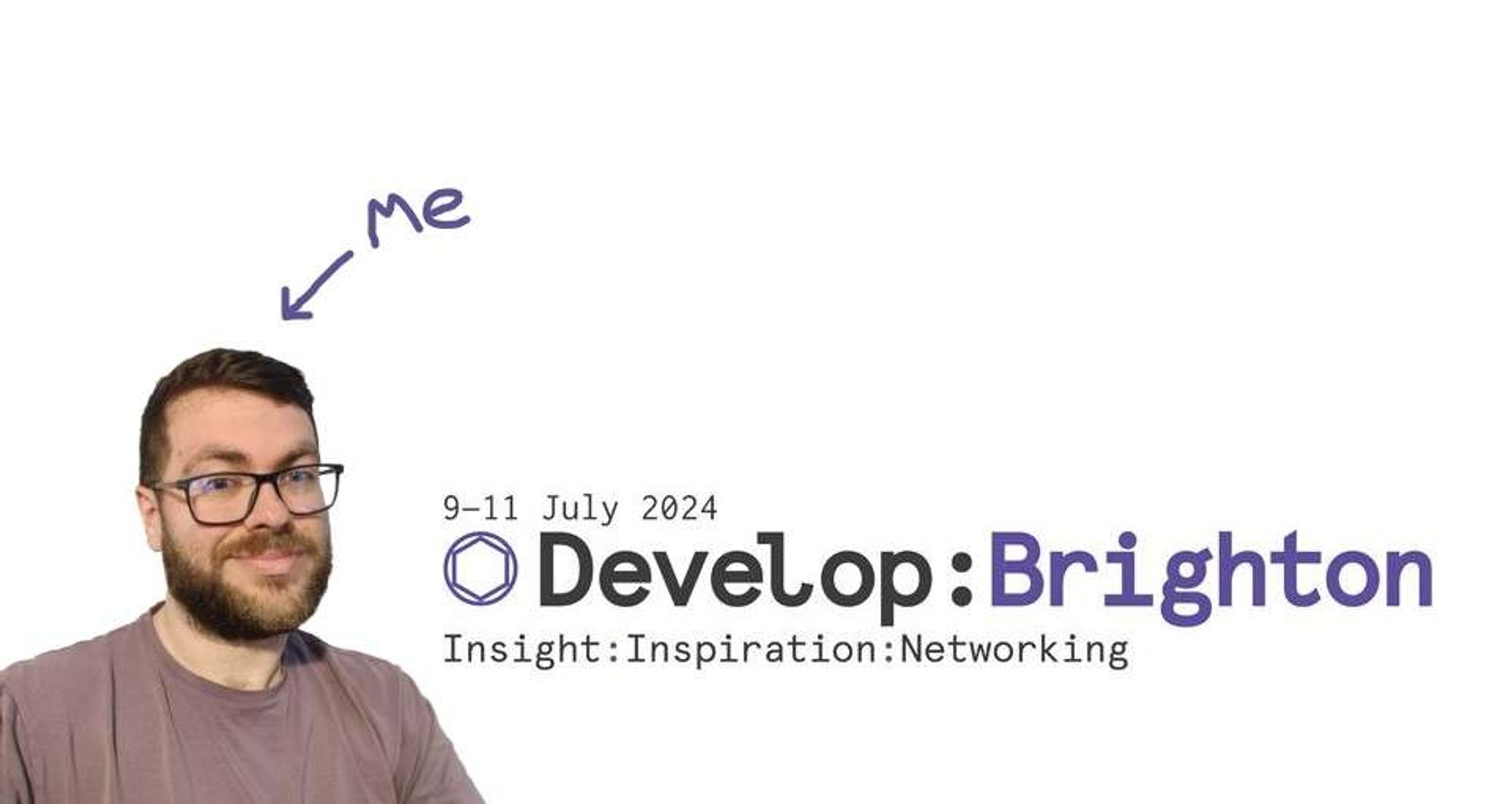 A picture of me and the Develop:Brighton logo